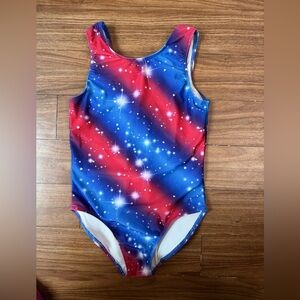 Girls Starry Red and Blue Leotard